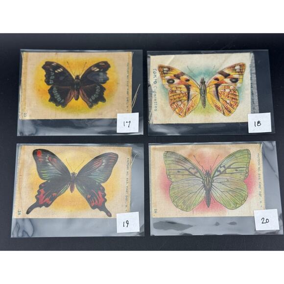 Assorted Antique Tokio Cigarettes Butterfly & Moth Silks - Picture 5 of 9
